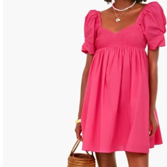 Hyacinth House Mini Fuchsia French Dress - Picture 1 of 3